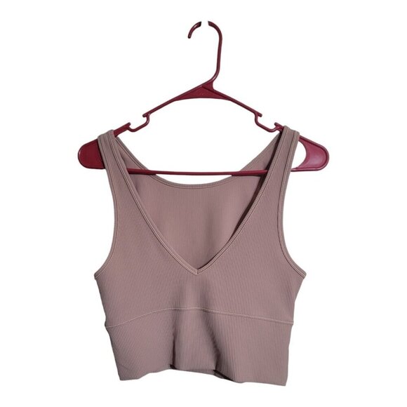 Lululemon Top Power Pivot Ribbed Tank Pink Clay Crossfit Athleisure Gym 81823 - Picture 2 of 6